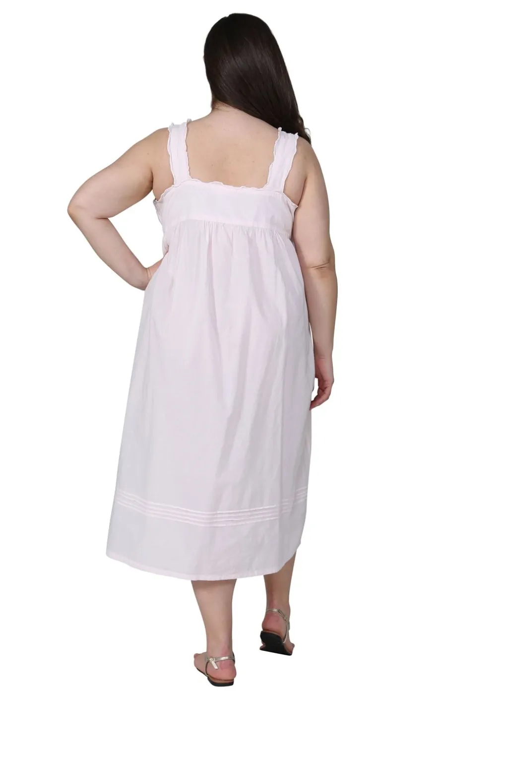 La Cera™ La Cera Plus Size Embroidered Sleeveless Pinafore Gown