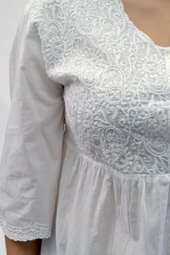 La Cera™ La Cera Plus Size Embroidered Bodice Blouse