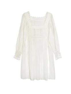 La Cera™ La Cera Plus Size Long Sleeve Lace Detail Top