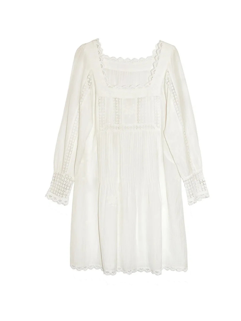 La Cera™ La Cera Plus Size Long Sleeve Lace Detail Top