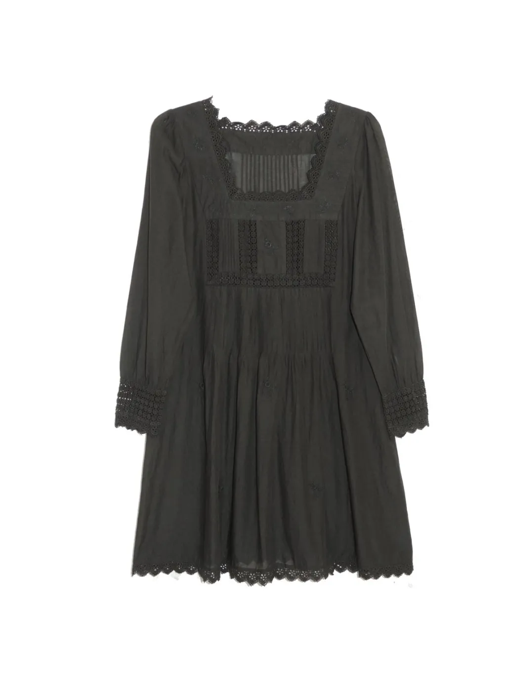 La Cera™ La Cera Plus Size Long Sleeve Lace Detail Top