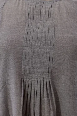 La Cera™ La Cera Plus Size Pleated Front Chambray Dress