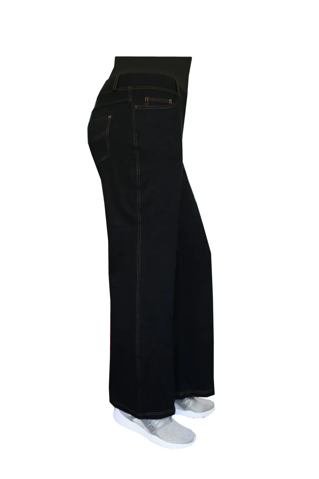 La Cera™ La Cera Plus Size Stretch Knit Wide Leg Pant