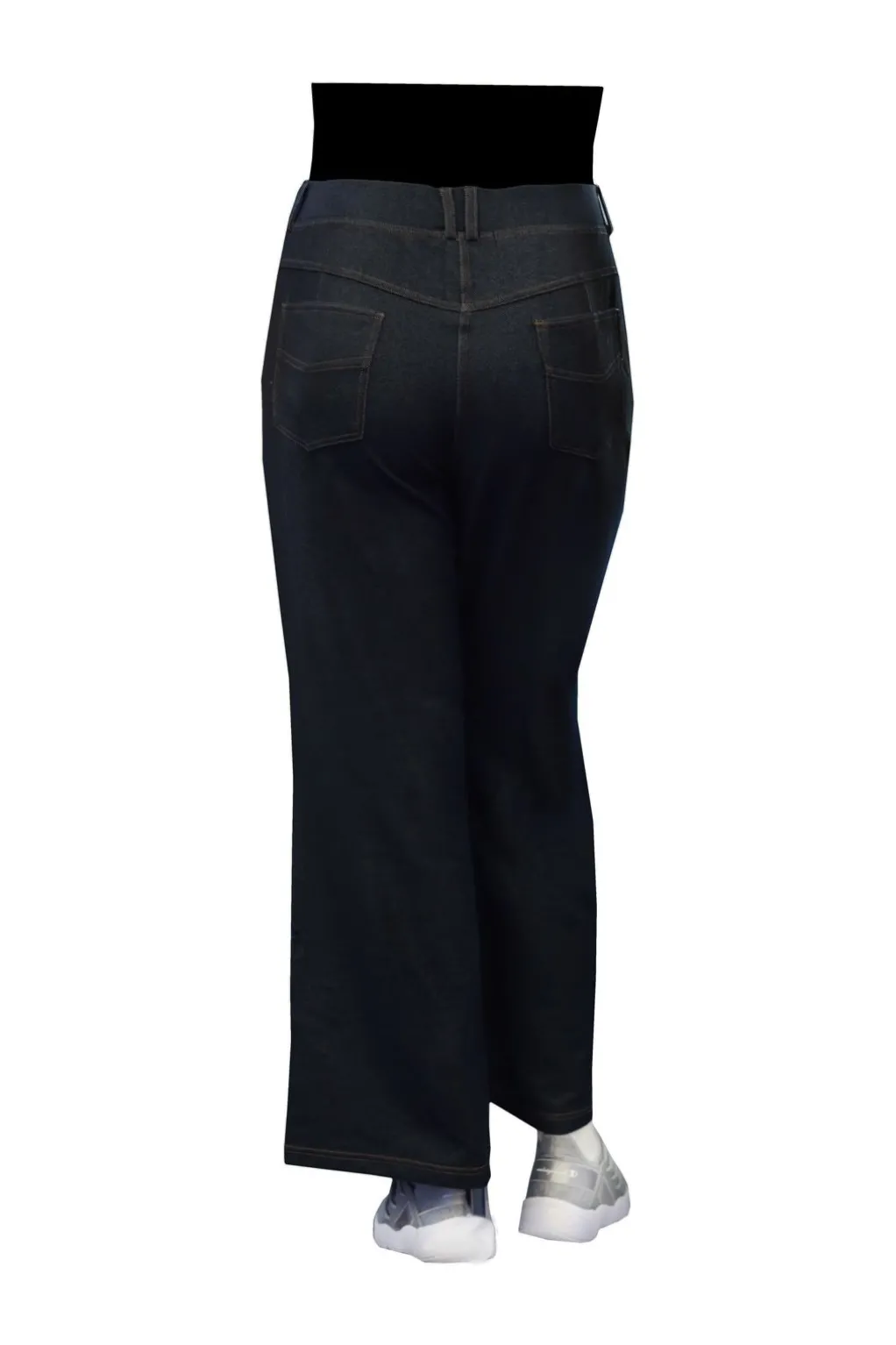 La Cera™ La Cera Plus Size Stretch Knit Wide Leg Pant