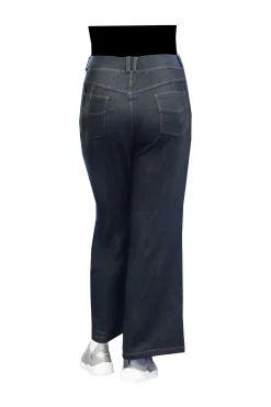 La Cera™ La Cera Plus Size Stretch Knit Wide Leg Pant