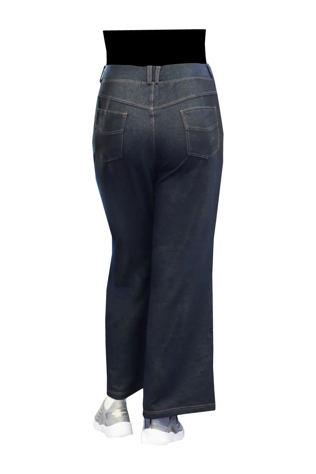 La Cera™ La Cera Plus Size Stretch Knit Wide Leg Pant