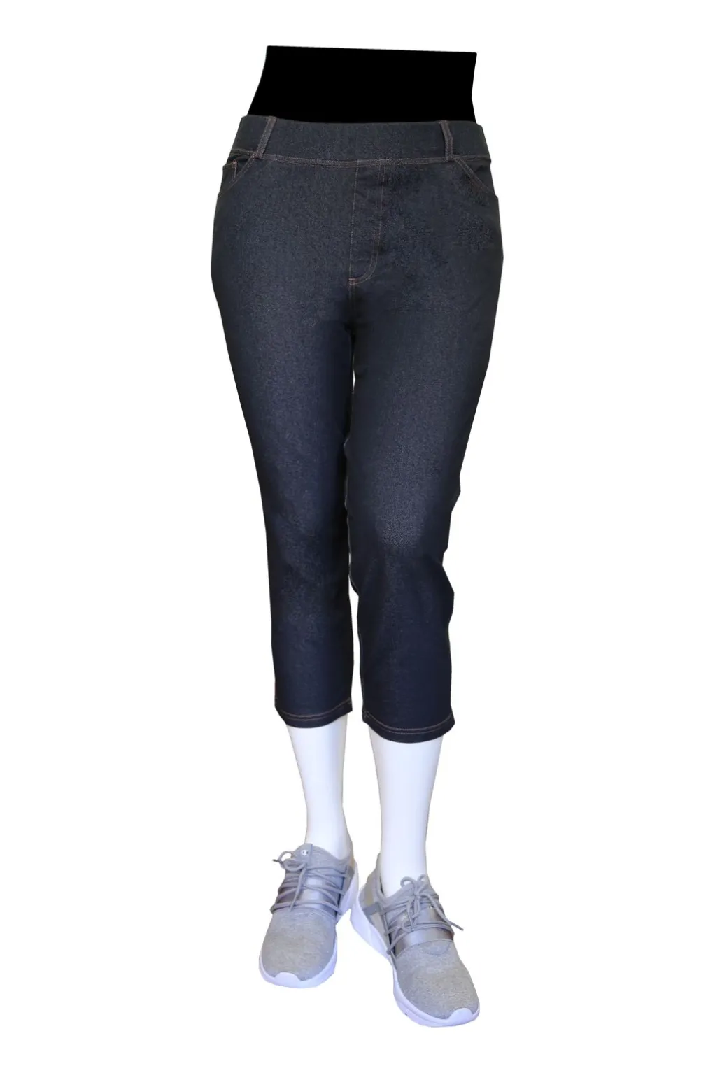 La Cera™ La Cera Plus Size Stretch Knit Cropped Pant