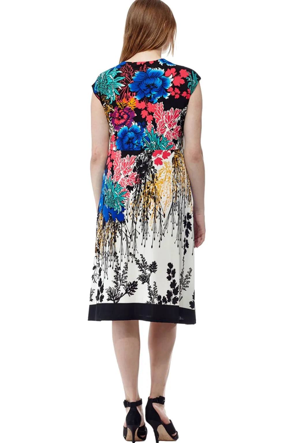 La Cera™ La Cera Print Cross-Over Front Dress