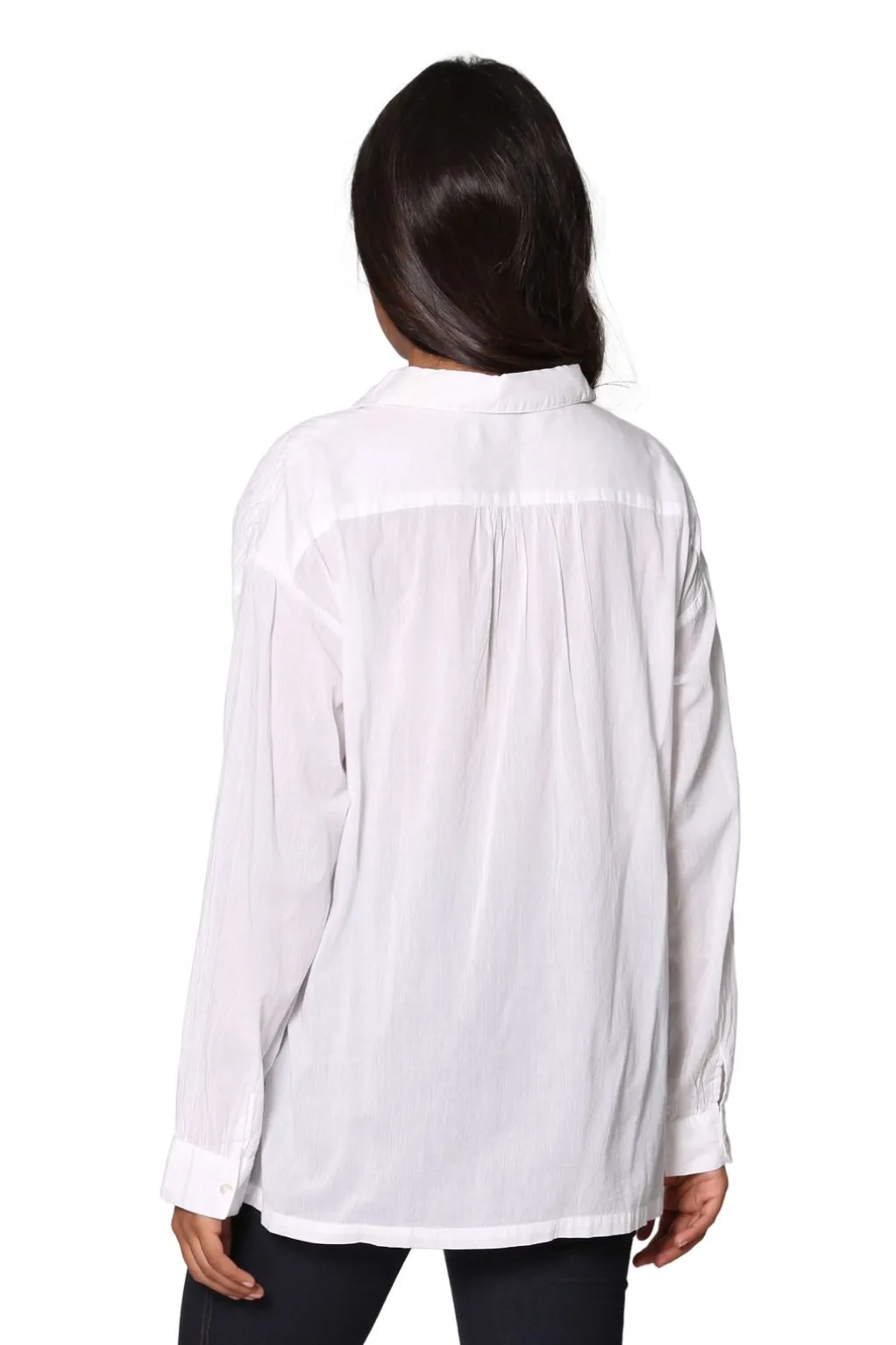 La Cera™ La Cera Puckered Button-Up Top