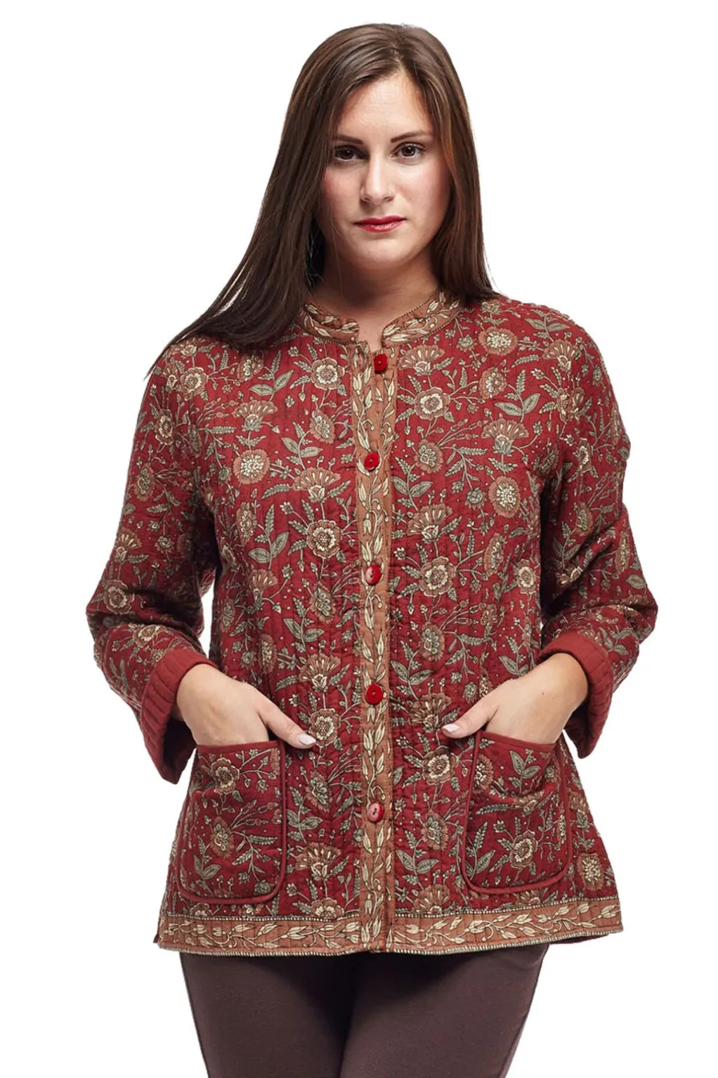 La Cera™ La Cera Quilted Mandarin Jacket
