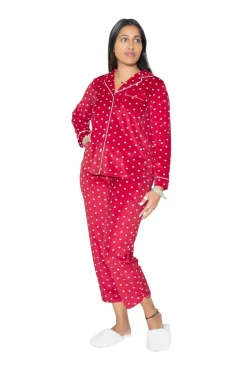 La Cera™ La Cera Sheered Minky Fleece Pj Set