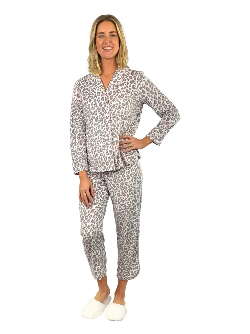 La Cera™ La Cera Sheered Minky Fleece Pj Set