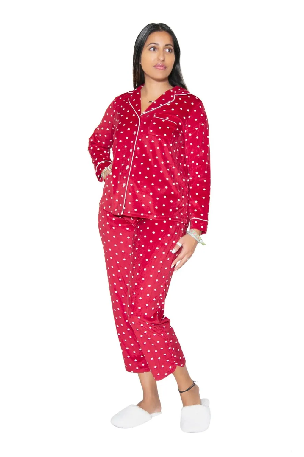 La Cera™ La Cera Sheered Minky Fleece Pj Set