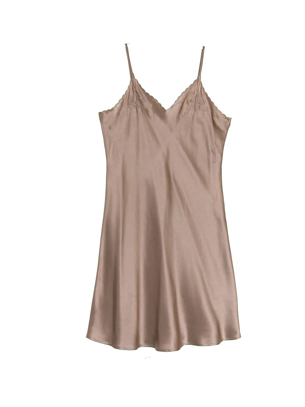 La Cera™ La Cera Short Silk Chemise