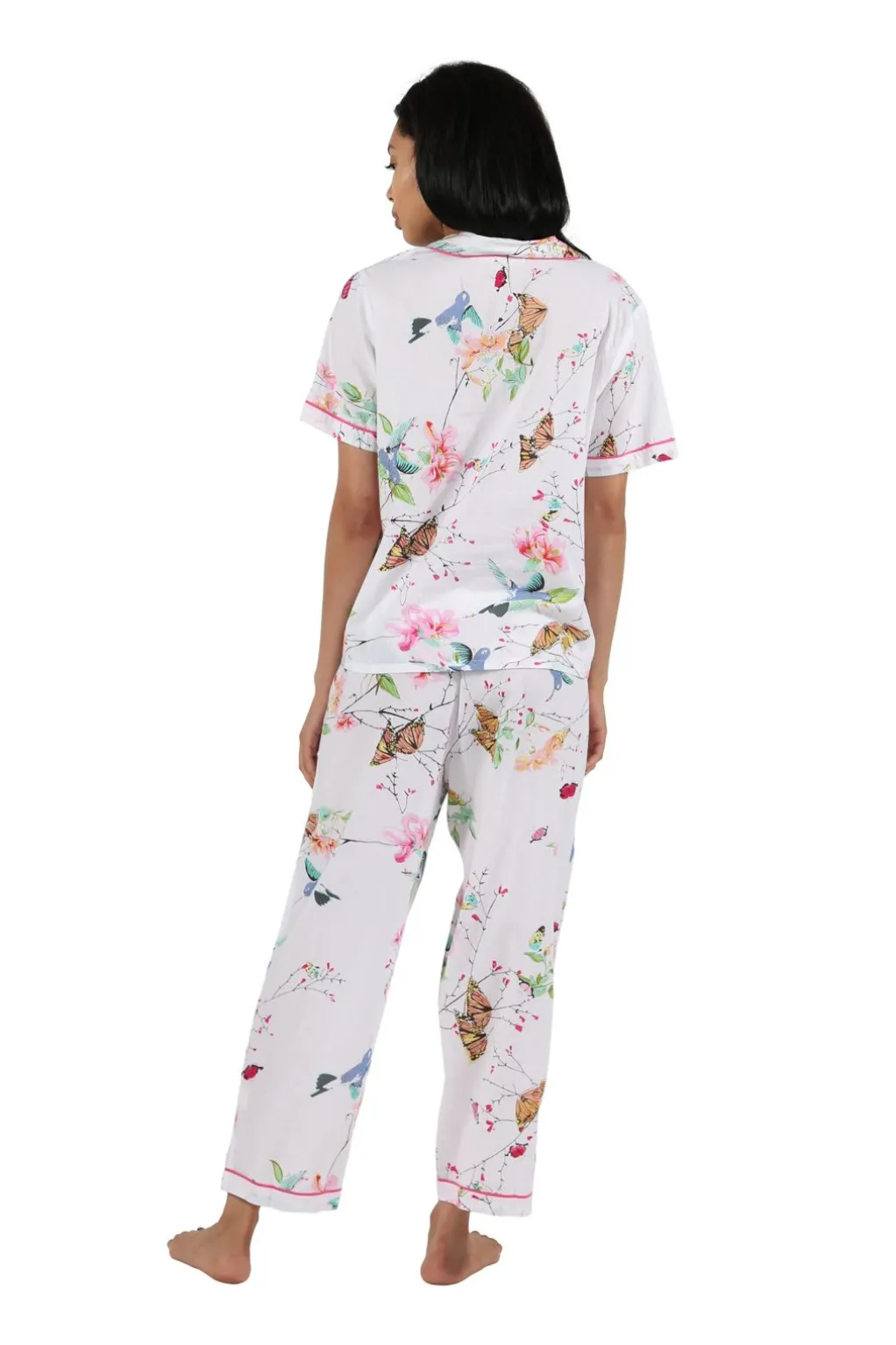 La Cera™ La Cera Short Sleeve Floral Pajama Set
