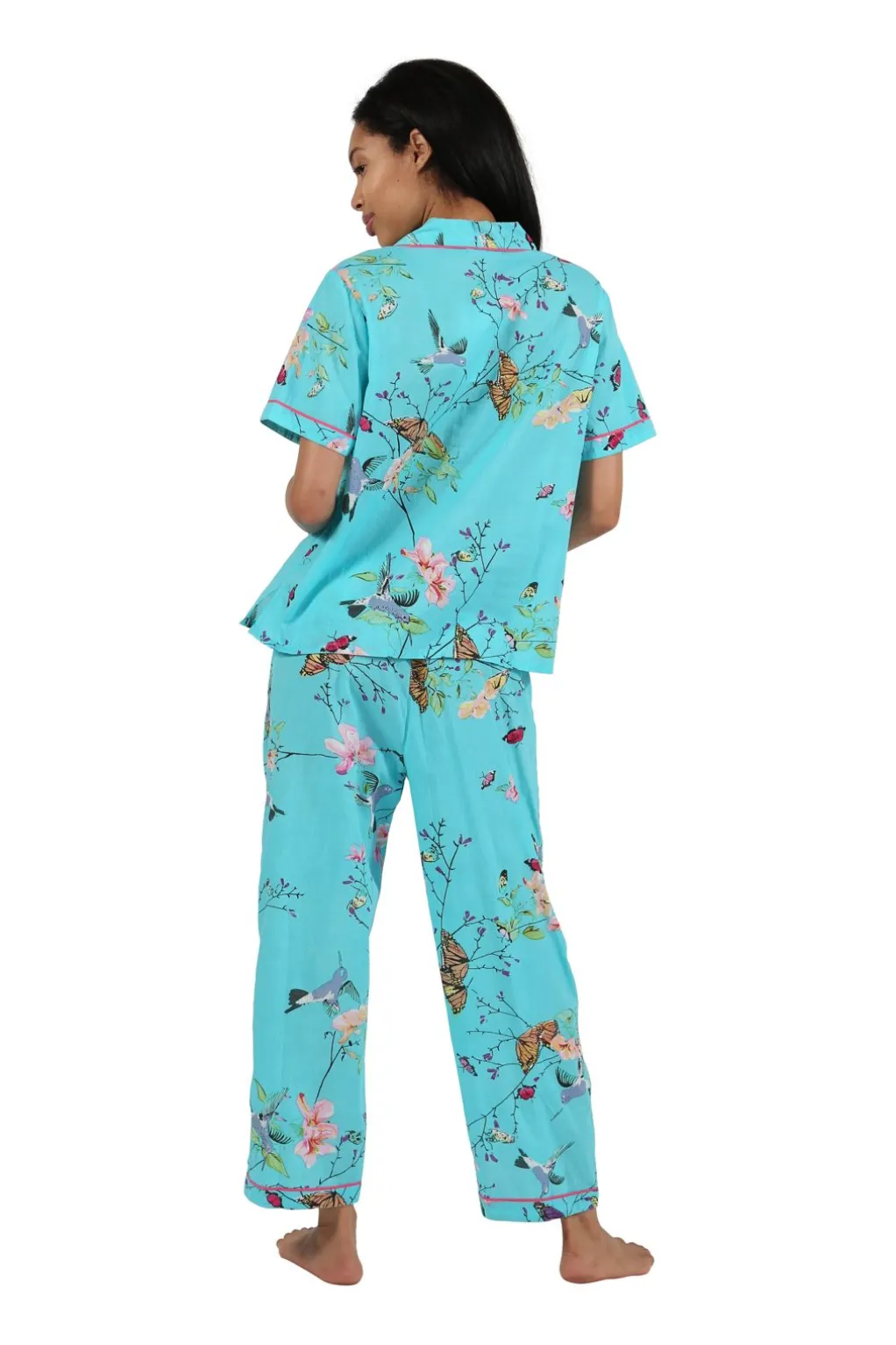 La Cera™ La Cera Short Sleeve Floral Pajama Set