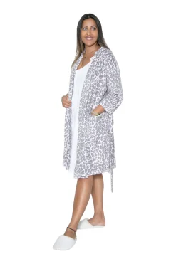 La Cera™ La Cera Silky Shee Minky Kimono Robe