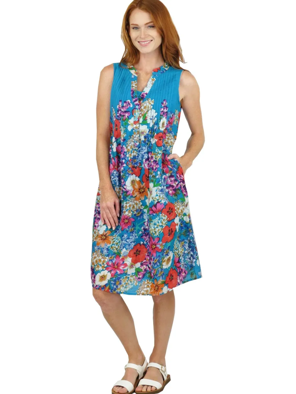 La Cera™ La Cera Sleeveless Short Floral Sundress