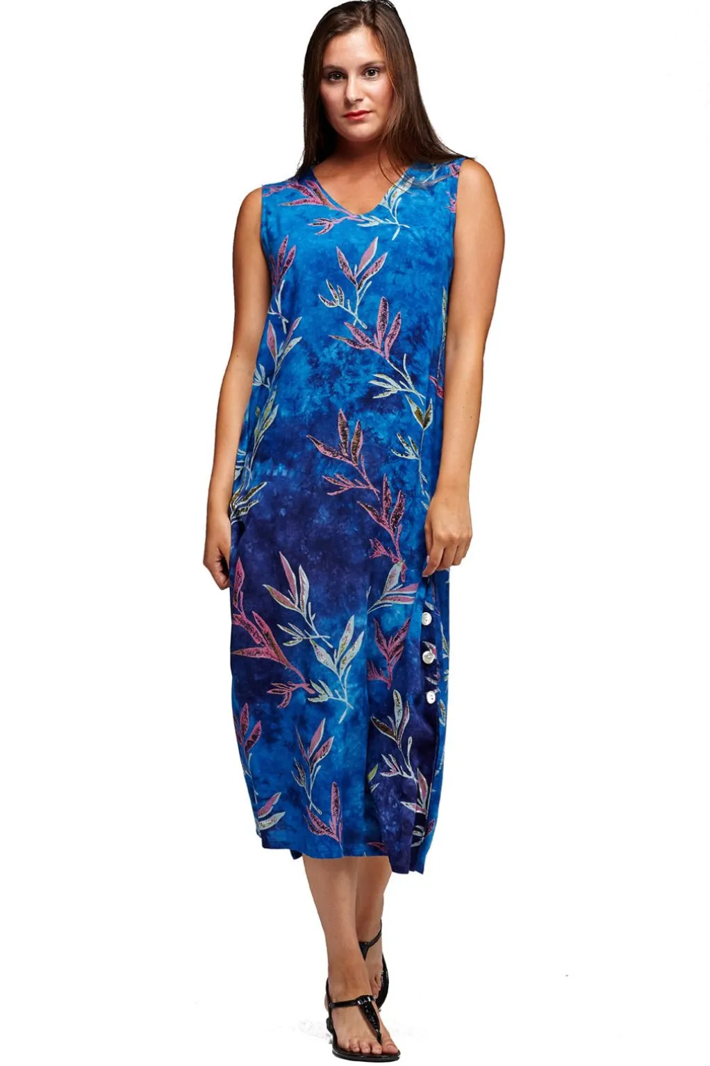 La Cera™ La Cera Sleeveless V-Neck Dress