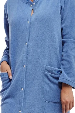 La Cera™ La Cera Snap Front Fleece Robe