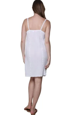 La Cera™ La Cera Spaghetti Strap Embroidered Chemise