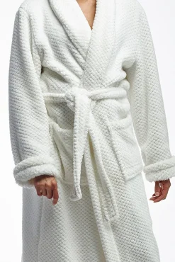 La Cera™ La Cera Textured Full Length Fleece Bath Robe