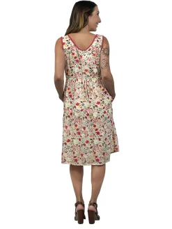 La Cera™ La Cera Tiered Rayon Print Dress
