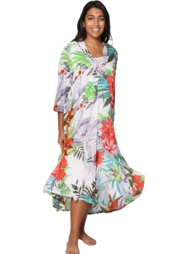 La Cera™ La Cera Women'S High-Low Printed Caftan