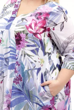 La Cera™ La Cera Women'S Plus Size High-Low Printed Caftan