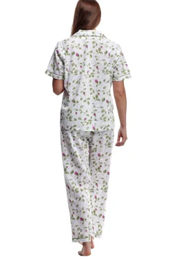 La Cera™ Mint Floral Print Plus Size Pajamas