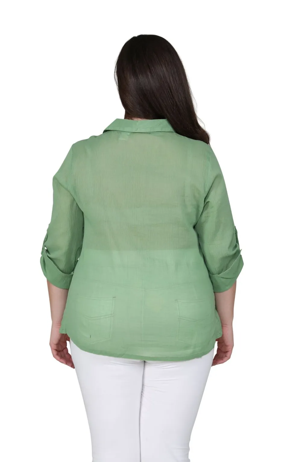 La Cera™ Plus Size Cotton Gauze Camp Shirt