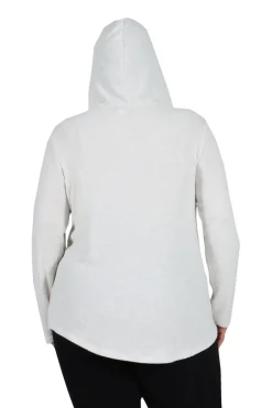 La Cera™ Plus Size Cozy Hooded Tee