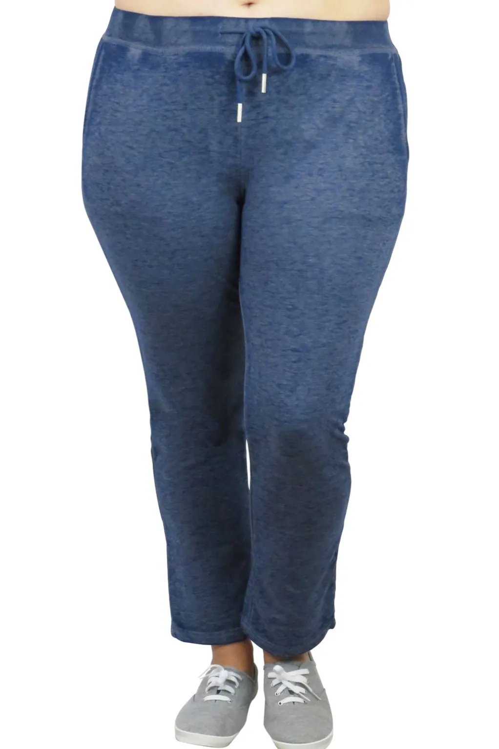 La Cera™ Plus Size Heathered French Terry Pants