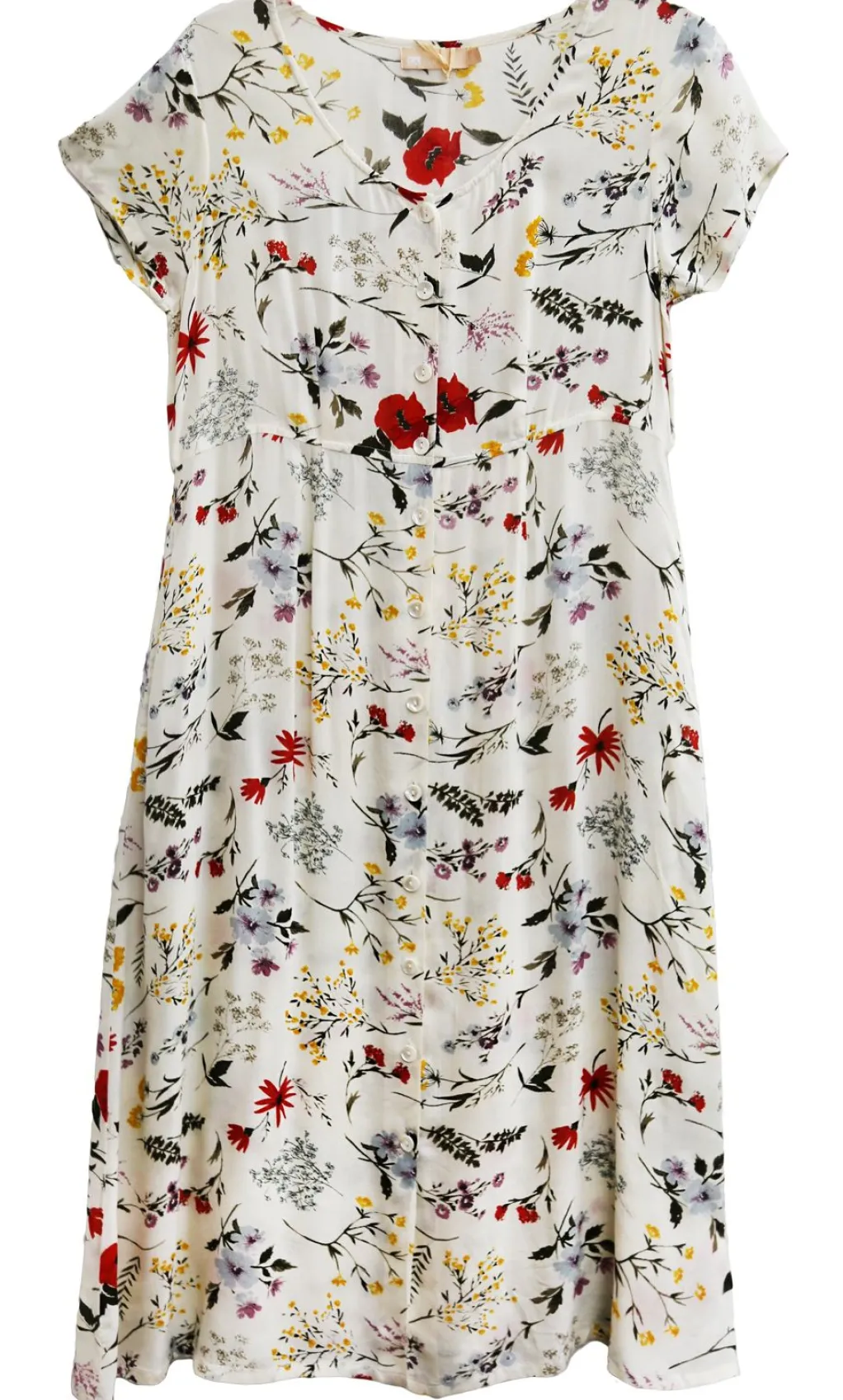 La Cera™ Plus Size La Cera Button Front Short Sleeve Dress