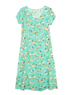 La Cera™ Plus Size La Cera Button Front Short Sleeve Dress
