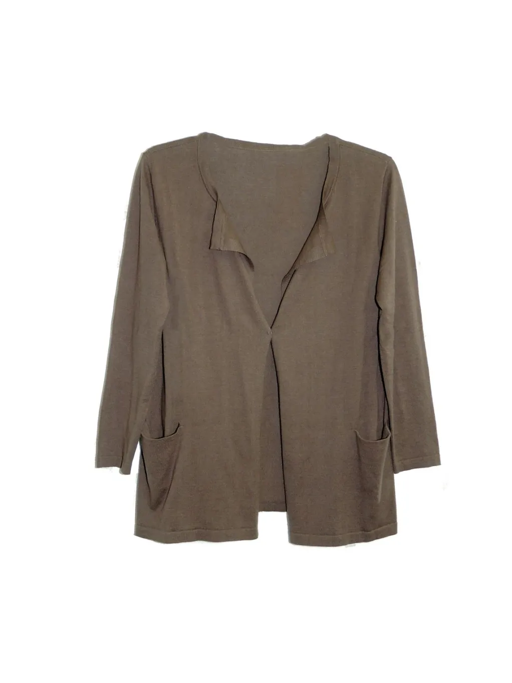 La Cera™ Plus Size La Cera Long Sleeve Waterfall Cardigan