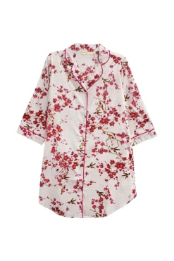 La Cera™ Plus Size La Cera Long Sleeve Nightshirt