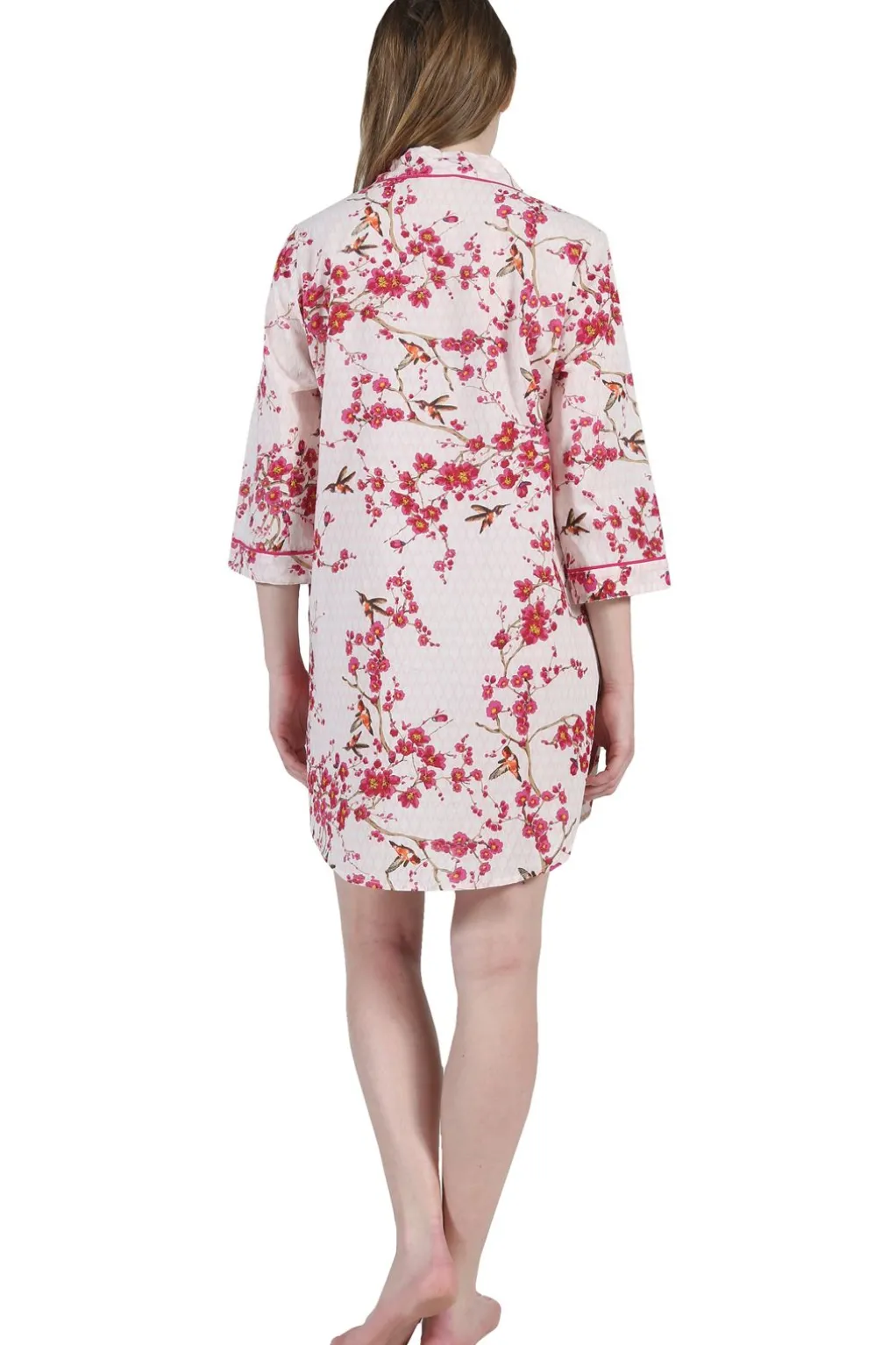 La Cera™ Plus Size La Cera Long Sleeve Nightshirt