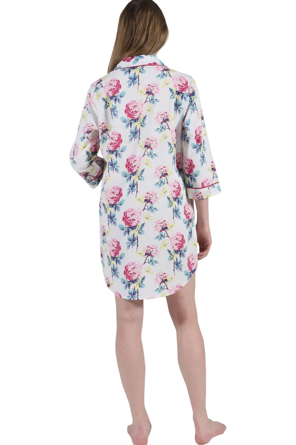 La Cera™ Plus Size La Cera Long Sleeve Nightshirt