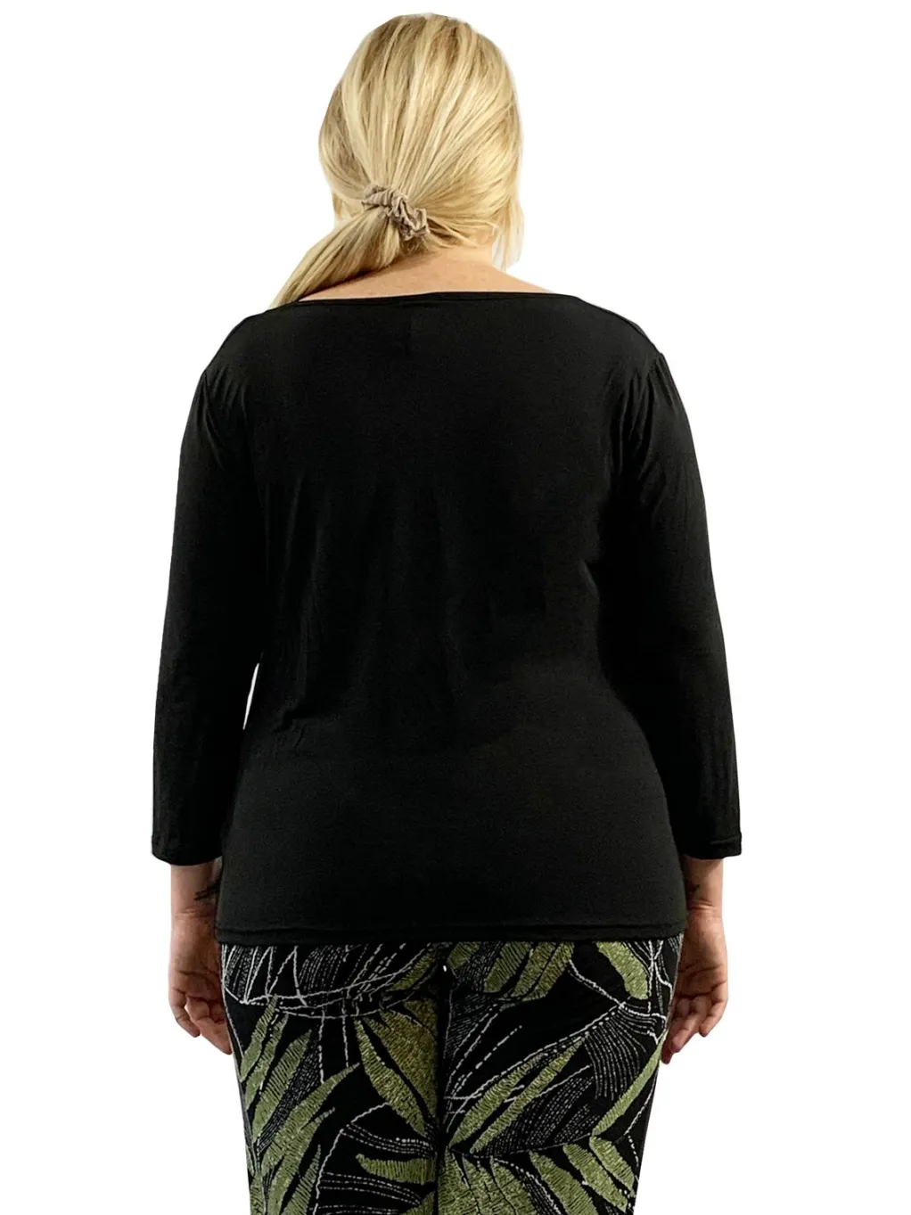 La Cera™ Plus Size La Cera Solid Cowl Neck Top
