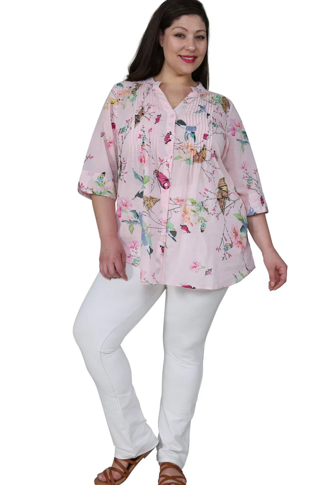 La Cera™ Plus Size Nature At It'S Best Release Print Tunic