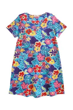 La Cera™ Plus Size Short Sleeve Cotton Knit Short Dress