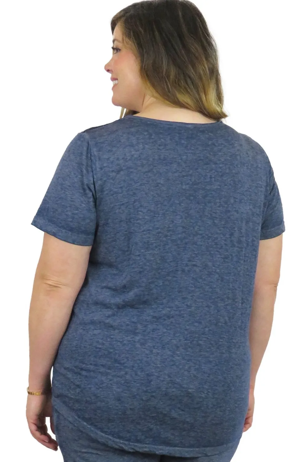 La Cera™ Plus Size Soft & Supple V-Neck Knit Top