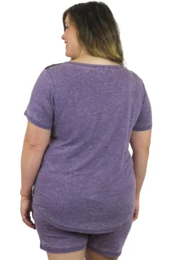 La Cera™ Plus Size Soft & Supple V-Neck Knit Top