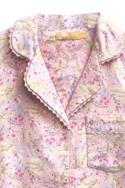 La Cera™ Plus Size Wispy Floral Long Flannel Pajama Set
