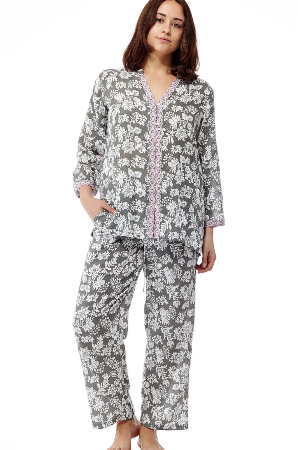 La Cera™ Rayon Floral Pajamas