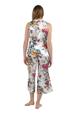 La Cera™ Satin Floral Multi Colo Lounge Set