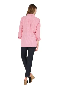La Cera™ Seersucker Embroide Button Front Shirt