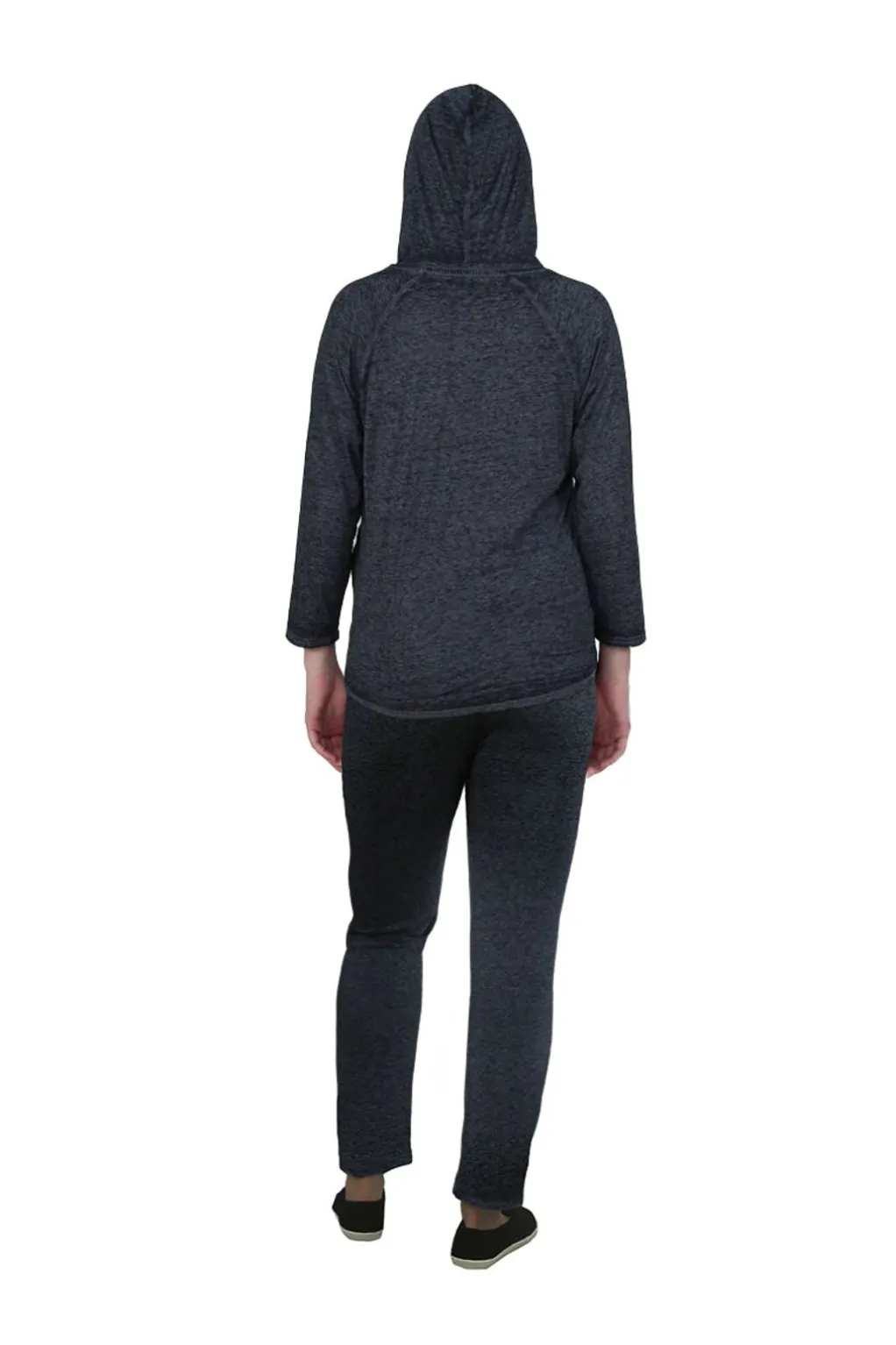 La Cera™ Soft & Supple 2-Piece Hooded Knit Sweatpants Set