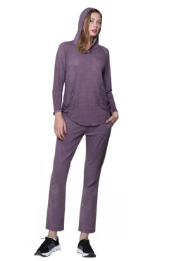La Cera™ Soft & Supple 2-Piece Hooded Knit Sweatpants Set